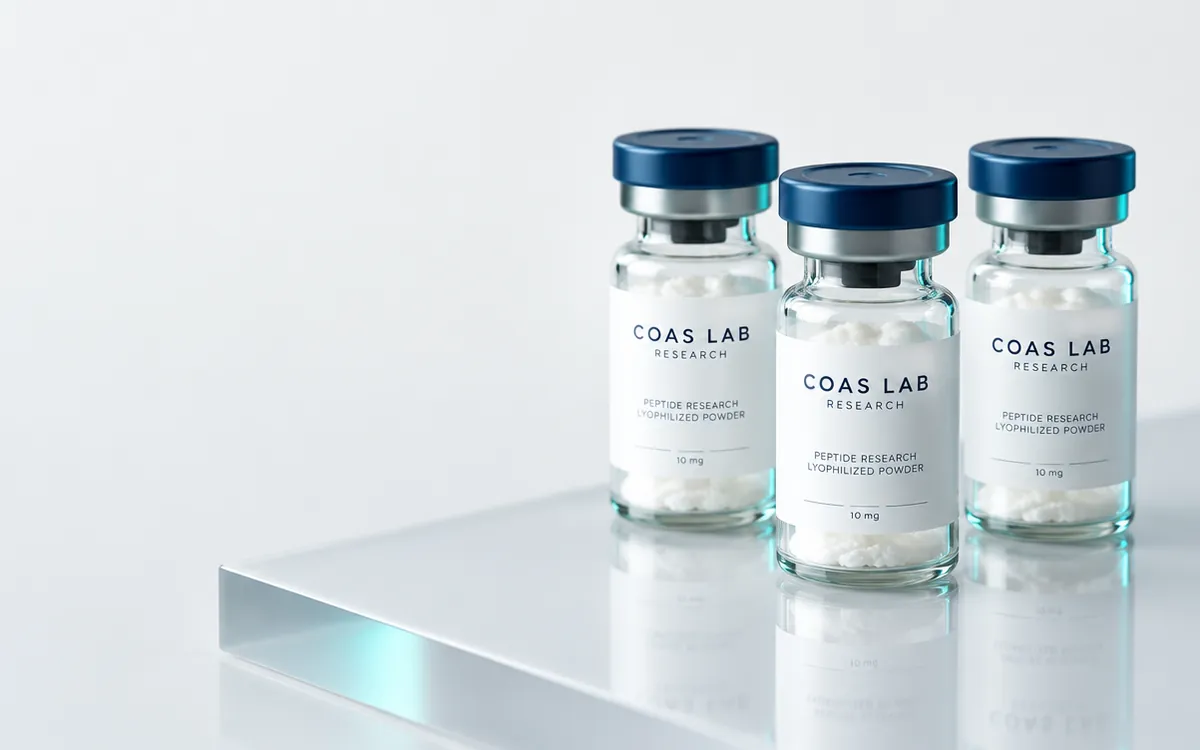 COAS Lab Research branded peptide vials